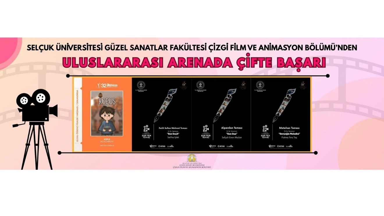 Selçuk Üniversitesi öğrencileri 3 birincilik ödülü aldı